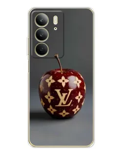 Чехол для Realme C73 5G с картинкой «Красное яблоко LV»