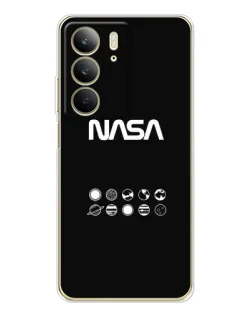 Чехол для Realme C73 5G с картинкой «NASA — технический принт»