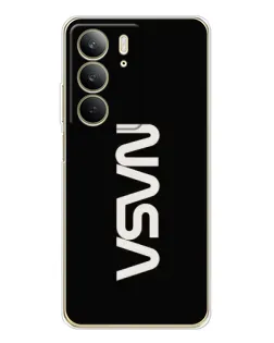 Чехол для Realme C73 5G с картинкой «NASA — вертикальный логотип»