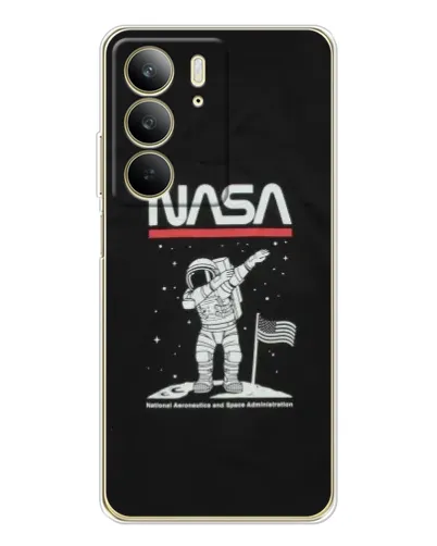 Чехол для Realme C73 5G с картинкой «NASA — шагаем по Луне» Чехол для Realme C73 5G с картинкой «NASA — шагаем по Луне»