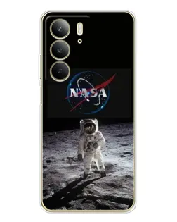 Чехол для Realme C73 5G с картинкой «Астронавт на Луне»