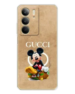 Чехол для Realme C73 5G с картинкой «Микки Маус Gucci — крафт»
