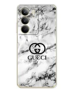 Чехол для Realme C73 5G с картинкой «Gucci — мраморный шик»