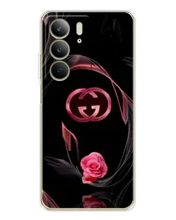 Чехол для Realme C73 5G с картинкой «Gucci — неоновая роза»