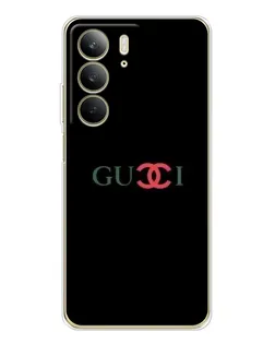 Чехол для Realme C73 5G с картинкой «Gucci — красный градиент»