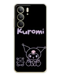 Чохол для Realme C73 5G з картинкою «Kuromi — чорний мінімалізм» Чохол для Realme C73 5G з картинкою «Kuromi — чорний мінімалізм»