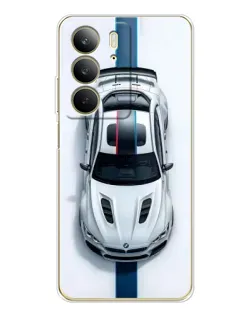 Чехол для Realme C73 5G с картинкой «Вид сверху — BMW M»