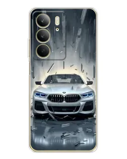 Чехол для Realme C73 5G с картинкой «BMW в свете фар»
