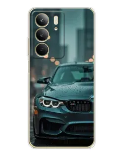 Чехол для Realme C73 5G с картинкой «BMW в огнях города»