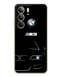 Чехол для Realme C73 5G с картинкой «Минималистичный принт BMW M3»