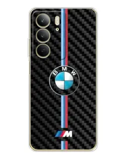 Чехол для Realme C73 5G с картинкой «Эмблема BMW и карбон»