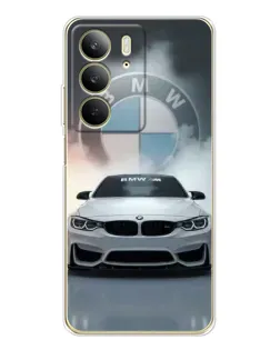 Чехол для Realme C73 5G с картинкой «BMW в белом дыму»