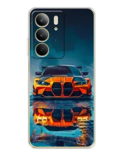 Чехол для Realme C73 5G с картинкой «BMW — золотая эмблема»