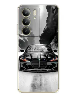 Чехол для Realme C73 5G с картинкой «BMW — акварельный дрифт»