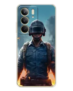 Чехол для Realme C73 5G с картинкой «PUBG — реалистичный герой»