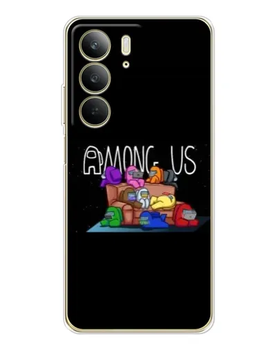 Чехол для Realme C73 5G с картинкой «Логотип Among Us»