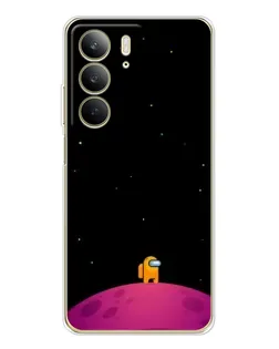 Чехол для Realme C73 5G с картинкой «Одинокий герой на планете»