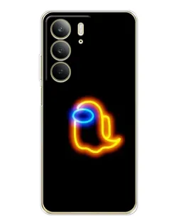 Чехол для Realme C73 5G с картинкой «Among Us неоновое сияние»