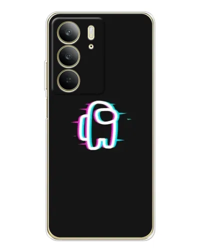 Чехол для Realme C73 5G с картинкой «Among Us неон»