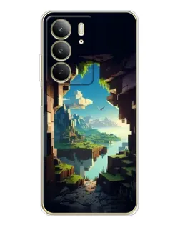 Чехол для Realme C73 5G с картинкой «Вид из пещеры»
