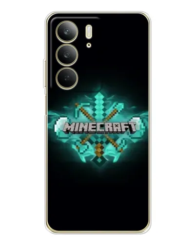 Чехол для Realme C73 5G с картинкой «Minecraft Diamond лого» Чехол для Realme C73 5G с картинкой «Minecraft Diamond лого»