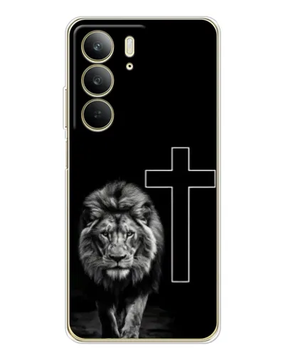 Чехол для Realme C73 5G с картинкой «Лев и Крест» Чехол для Realme C73 5G с картинкой «Лев и Крест»