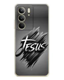 Чехол для Realme C73 5G с картинкой «Надпись Jesus Graffiti»