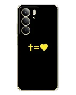 Чехол для Realme C73 5G с картинкой «Сердце и Крест»
