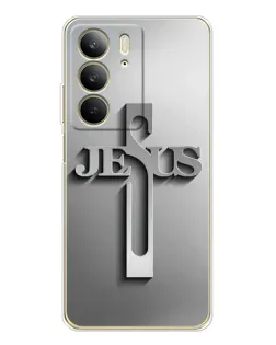 Чохол для Realme C73 5G з картинкою «Металевий хрест Jesus» Чохол для Realme C73 5G з картинкою «Металевий хрест Jesus»
