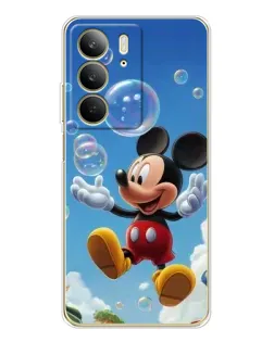 Чехол для Realme C73 5G с картинкой «Mickey и мыльные пузыри»