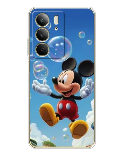 Чехол для Realme C73 5G с картинкой «Mickey и мыльные пузыри»
