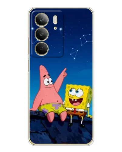 Чехол для Realme C73 5G с картинкой «Губка Боб и Патрик ночью» Чехол для Realme C73 5G с картинкой «Губка Боб и Патрик ночью»