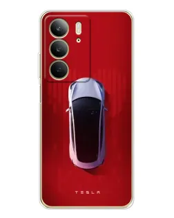 Чехол для Realme C73 5G с картинкой «Tesla Top View»