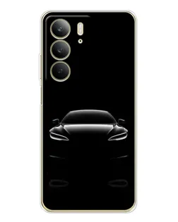 Чехол для Realme C73 5G с картинкой «Силуэт Tesla Night»