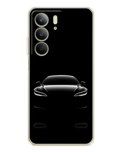 Чехол для Realme C73 5G с картинкой «Силуэт Tesla Night»