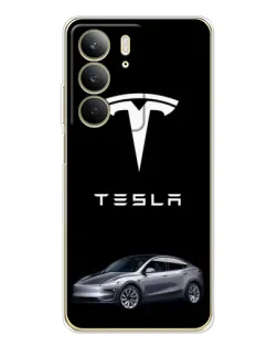 Чехол для Realme C73 5G с картинкой «Tesla Model Y»