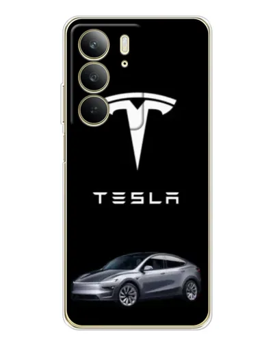 Чехол для Realme C73 5G с картинкой «Tesla Model Y»