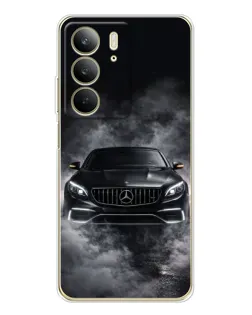 Чехол для Realme C73 5G с картинкой «Mercedes в дыму»