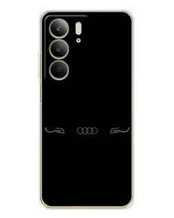 Чехол для Realme C73 5G с картинкой «Audi — световой подпись»