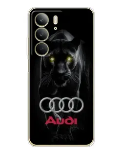 Чехол для Realme C73 5G с картинкой «Пантера и Audi»