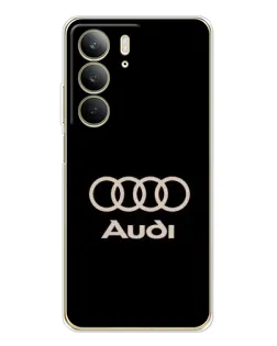 Чехол для Realme C73 5G с картинкой «Audi — золотой логотип»
