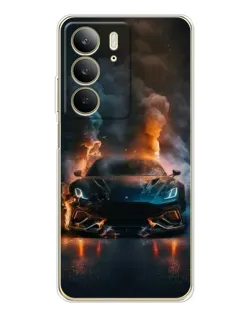 Чехол для Realme C73 5G с картинкой «Lamborghini дымная эстетика»