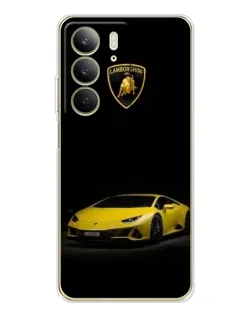 Чехол для Realme C73 5G с картинкой «Lamborghini желтый акцент»