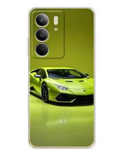 Чехол для Realme C73 5G с картинкой «Салатовый Lamborghini Huracan»