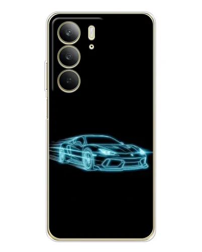 Чехол для Realme C73 5G с картинкой «Неоновый контур Lamborghini» Чехол для Realme C73 5G с картинкой «Неоновый контур Lamborghini»