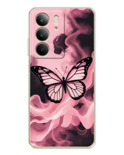 Чехол для Realme C73 5G с картинкой «Бабочка в дыму»