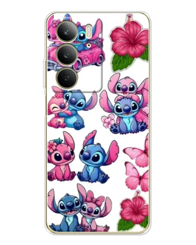Чехол для Realme C73 5G с картинкой «Стикеры Stitch и Angel»