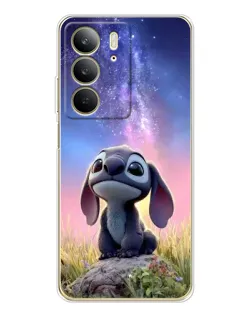 Чехол для Realme C73 5G с картинкой «Стич на рассвете»