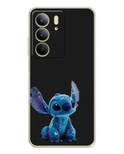 Чехол для Realme C73 5G с картинкой «Стич на черном»