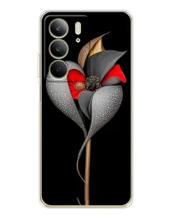 Чехол для Realme C73 5G с картинкой «Серебряный фантазийный цветок»
